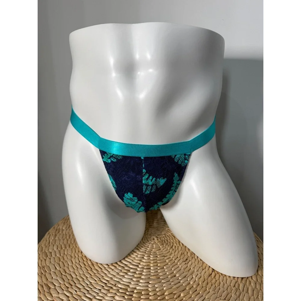 Cosabella Men's Lace Italian Thong‎ Leaf Print Brief Underwear Size M